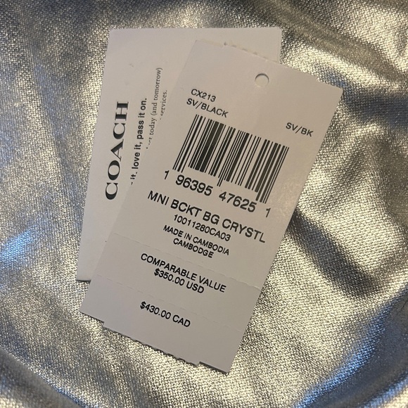 Coach Mini Bucket Bag With Crystals - Picture 12 of 13